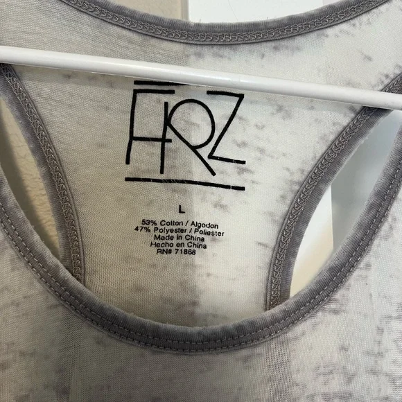 Gray and Black Cat Face Tank Top with Sunglasses - Picture 3 of 4